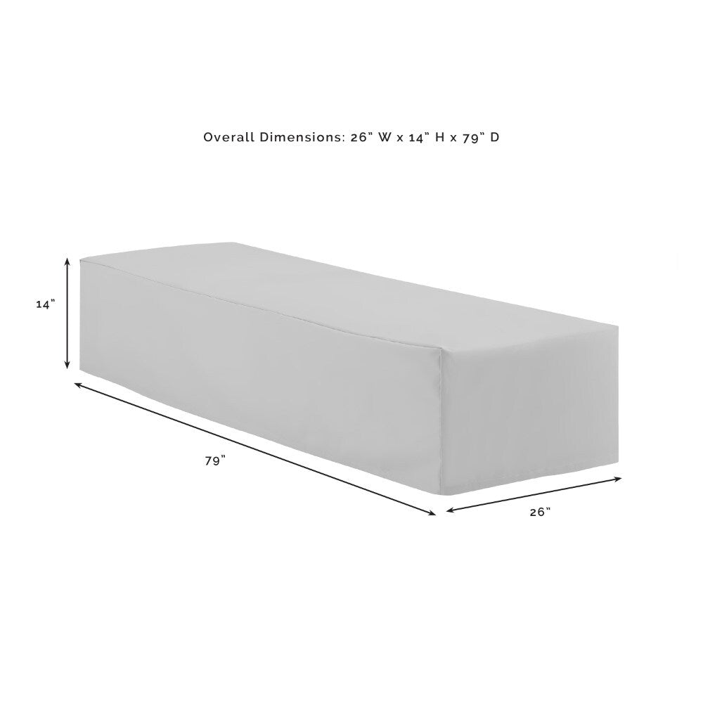 Crosley Furniture - Outdoor Chaise Lounge Furniture Cover Gray - CO7506-GY veiw 3