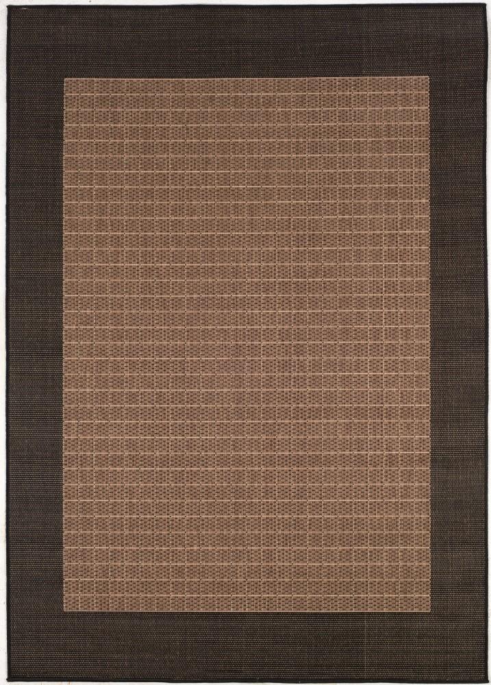 Couristan - Recife Checkered Field/Cocoa-Black Rug - 2 x 37 - 10052500018037T veiw 1