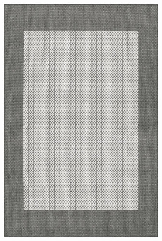Couristan - Recife Checkered Field/Grey-White Rug - 23 x 710 - 10053012023710U veiw 1