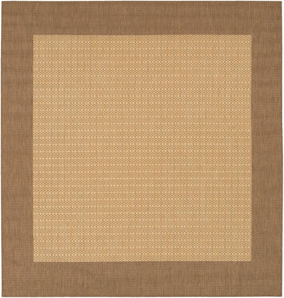 Couristan - Recife Checkered Field/Natural-Cocoa Rug - 86 Square - 10053000086086Q veiw 1