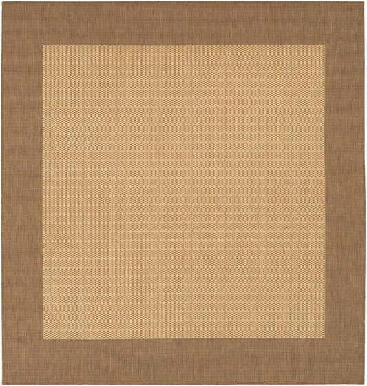 Couristan - Recife Checkered Field/Natural-Cocoa Rug - 86 Square - 10053000086086Q veiw 1