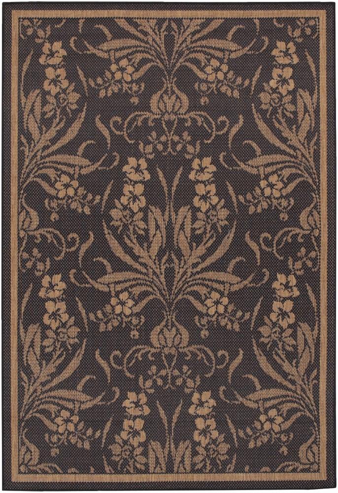 Couristan - Recife Garden Cottage/Black-Cocoa Rug - 86 x 13 - 15160111086130T veiw 1