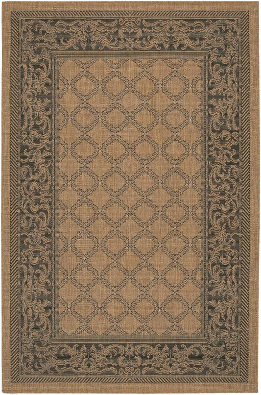 Couristan - Recife Garden Lattice/Cocoa-Black Rug - 76 x 109 - 10162000076109T veiw 1