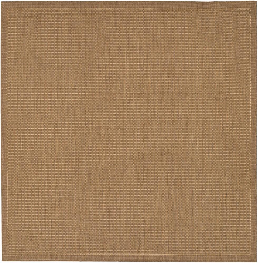 Couristan - Recife Saddle Stitch/Cocoa-Natural Rug - 76 Square - 10011500076076Q veiw 1
