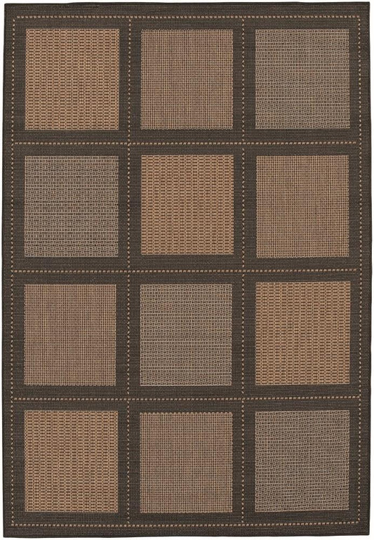 Couristan - Recife Summit/Cocoa-Black Rug - 53 x 76 - 10432500053076T veiw 1