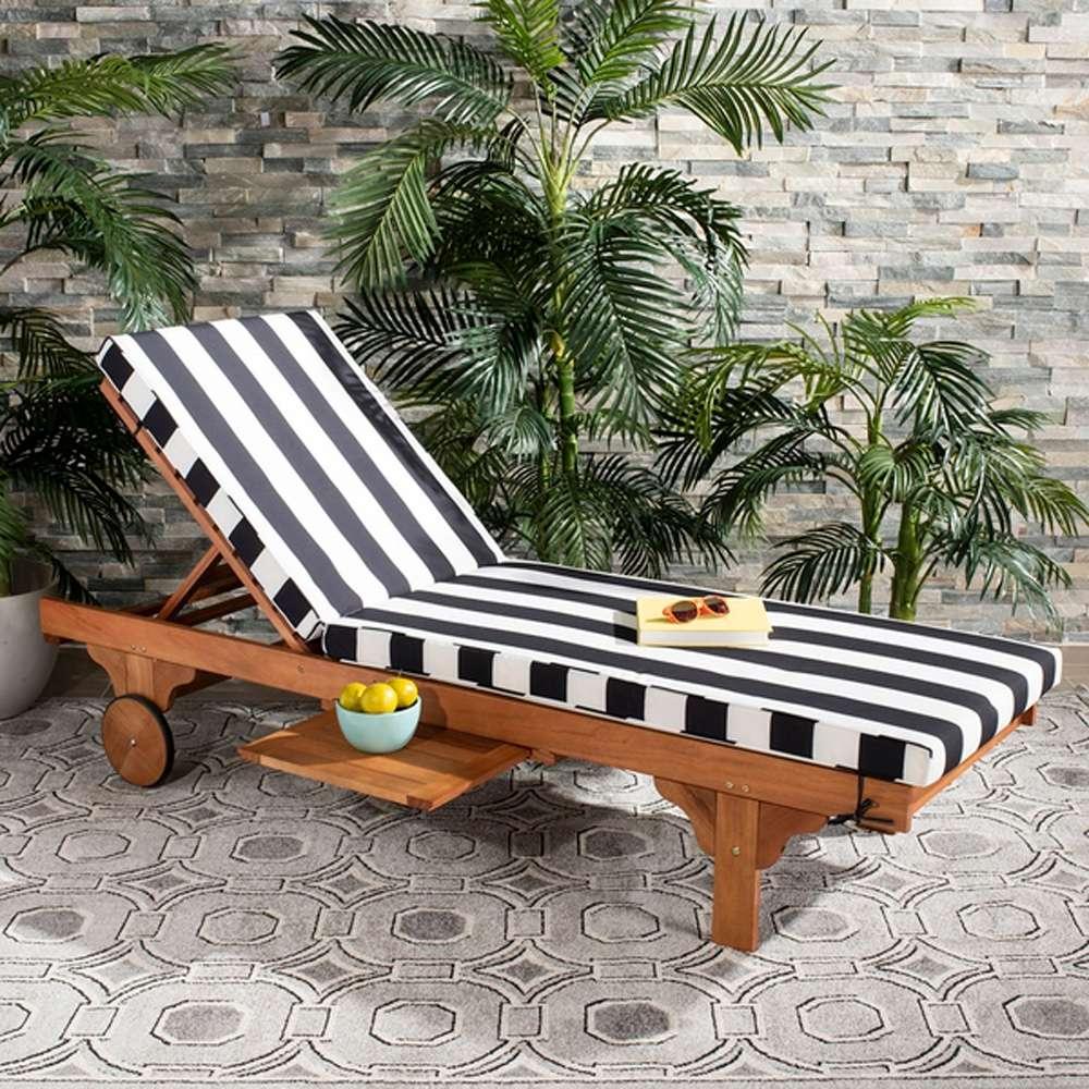 Safavieh - Newport Lounge Chair - Natural - Black Stripe - PAT7022D veiw 2