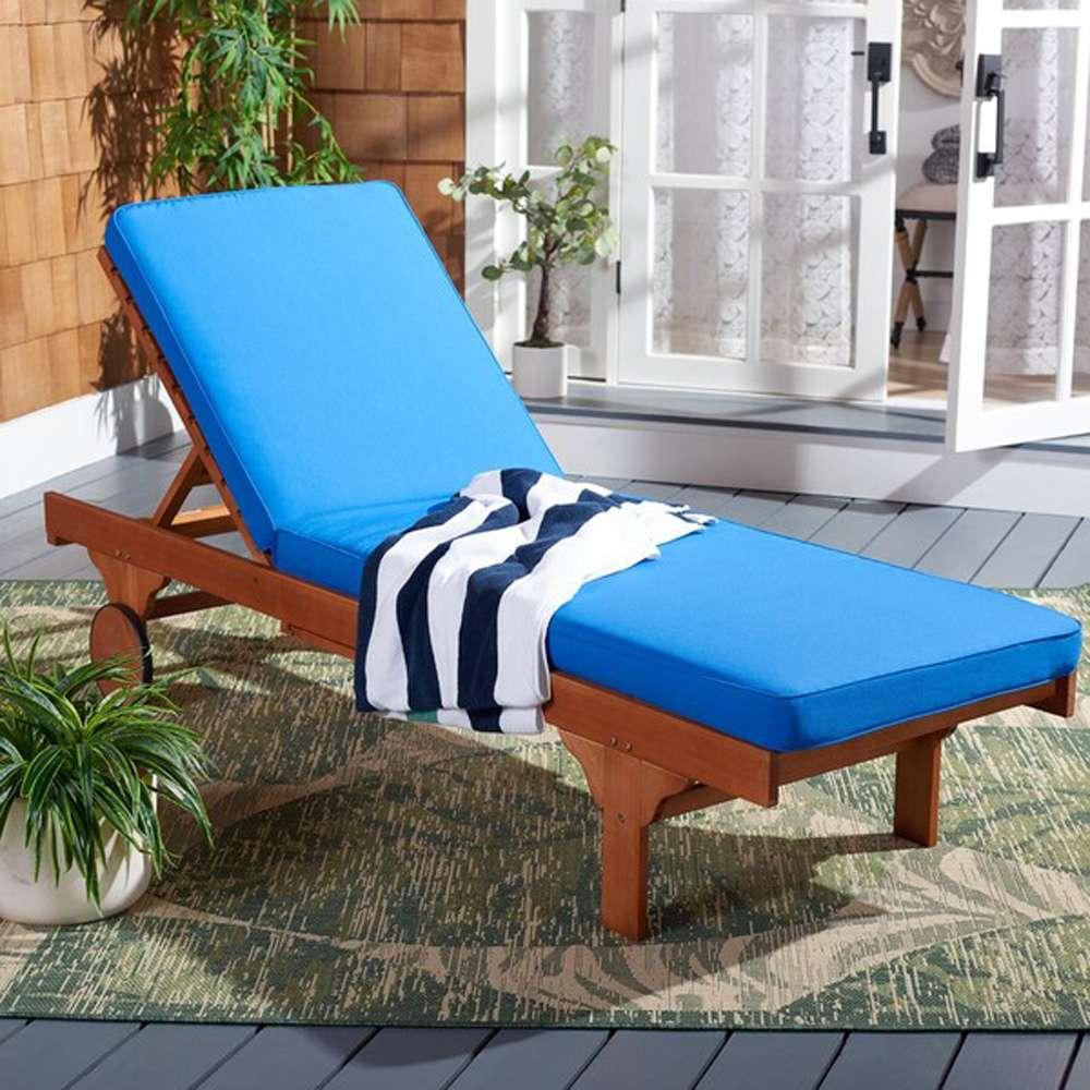 Safavieh - Newport Lounge Chair - Natural - Blue - PAT7022K veiw 3