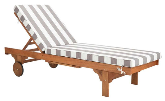 Safavieh - Newport Lounge Chair - Natural - Grey Striped - PAT7022E veiw 1