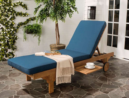 Safavieh - Newport Lounge Chair - Natural - Navy - PAT7022B veiw 1