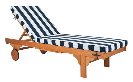 Safavieh - Newport Lounge Chair - Natural - Navy Striped - PAT7022F veiw 1