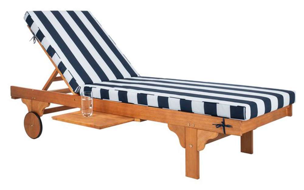 Safavieh - Newport Lounge Chair - Natural - Navy Striped - PAT7022F veiw 3