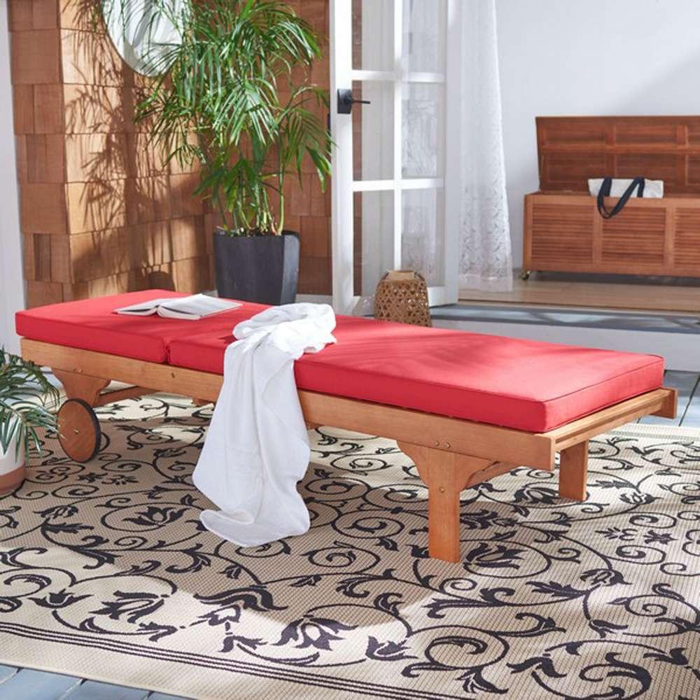 Safavieh - Newport Lounge Chair - Natural - Red - PAT7022R veiw 4