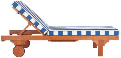 Safavieh - Newport Lounge Chair - Natural - Royal Blue Striped - PAT7022J veiw 2
