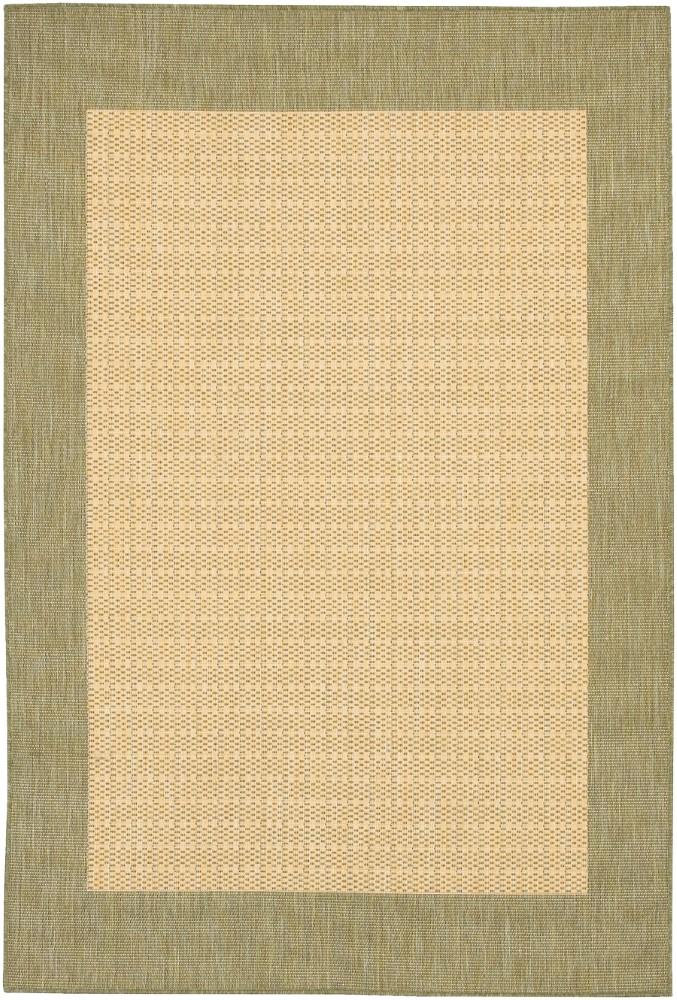 Couristan - Recife Checkered Field/Natural-Green Rug - 39 x 55 - 10055005039055T veiw 1