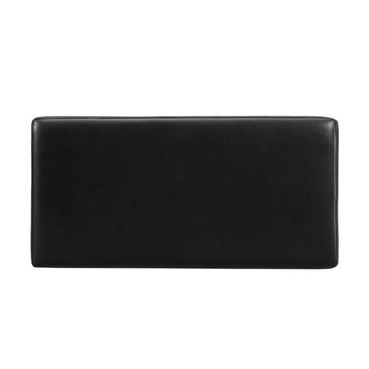 Linon Home Decor - Blanche Rectangle Storage Ottoman, Black Faux Leather - ST014BLKPU01ASU veiw 4