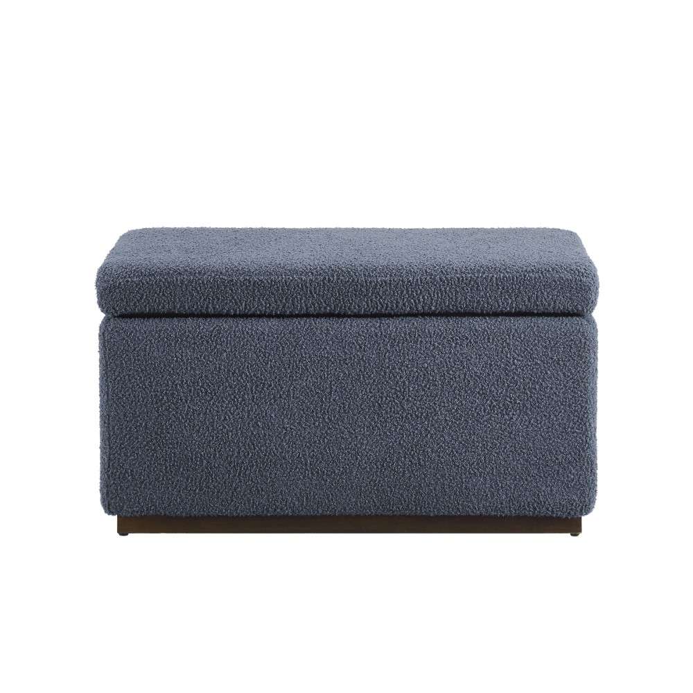 Linon Home Decor - Blanche Rectangle Storage Ottoman, Dark Gray - ST014DGRY01ASU veiw 2