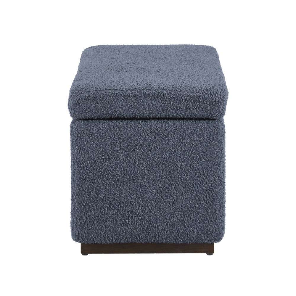 Linon Home Decor - Blanche Rectangle Storage Ottoman, Dark Gray - ST014DGRY01ASU veiw 3