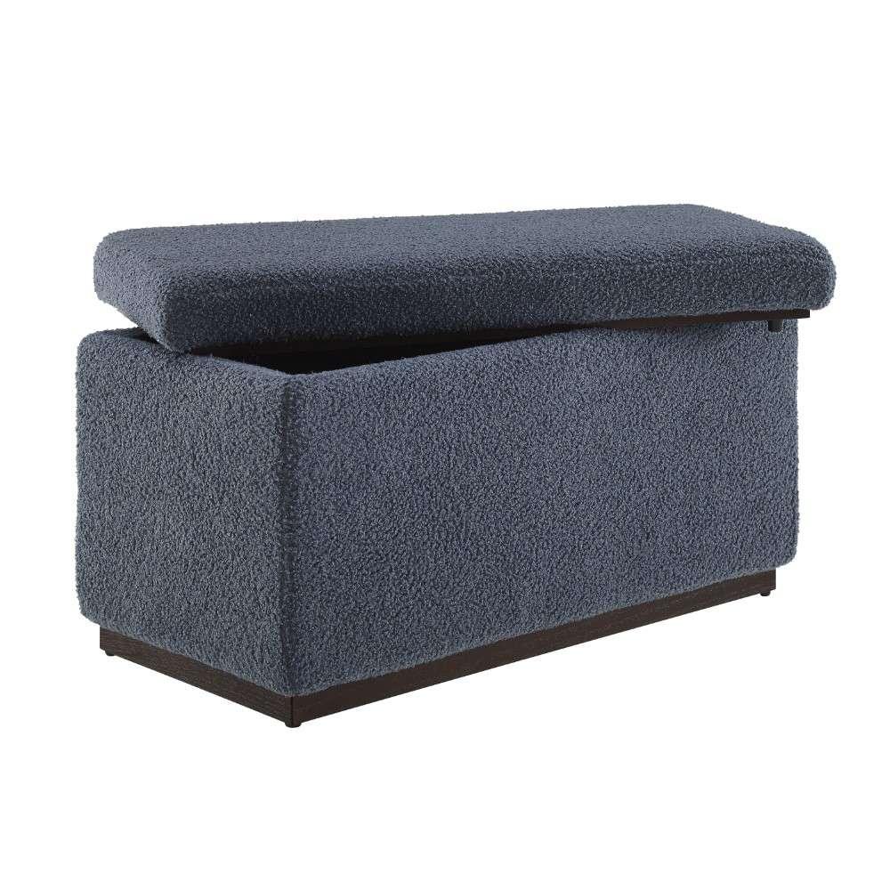 Linon Home Decor - Blanche Rectangle Storage Ottoman, Dark Gray - ST014DGRY01ASU veiw 6