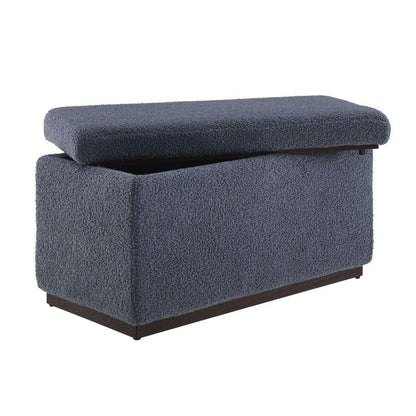 Linon Home Decor - Blanche Rectangle Storage Ottoman, Dark Gray - ST014DGRY01ASU veiw 6