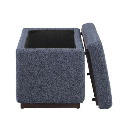 Linon Home Decor - Blanche Rectangle Storage Ottoman, Dark Gray - ST014DGRY01ASU veiw 7