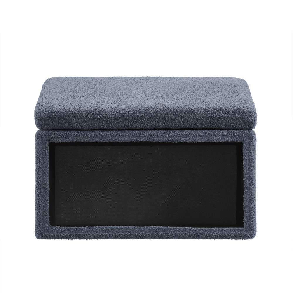 Linon Home Decor - Blanche Rectangle Storage Ottoman, Dark Gray - ST014DGRY01ASU veiw 8