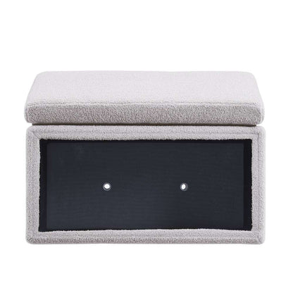 Linon Home Decor - Blanche Rectangle Storage Ottoman, Gray - ST014GRY01ASU veiw 8