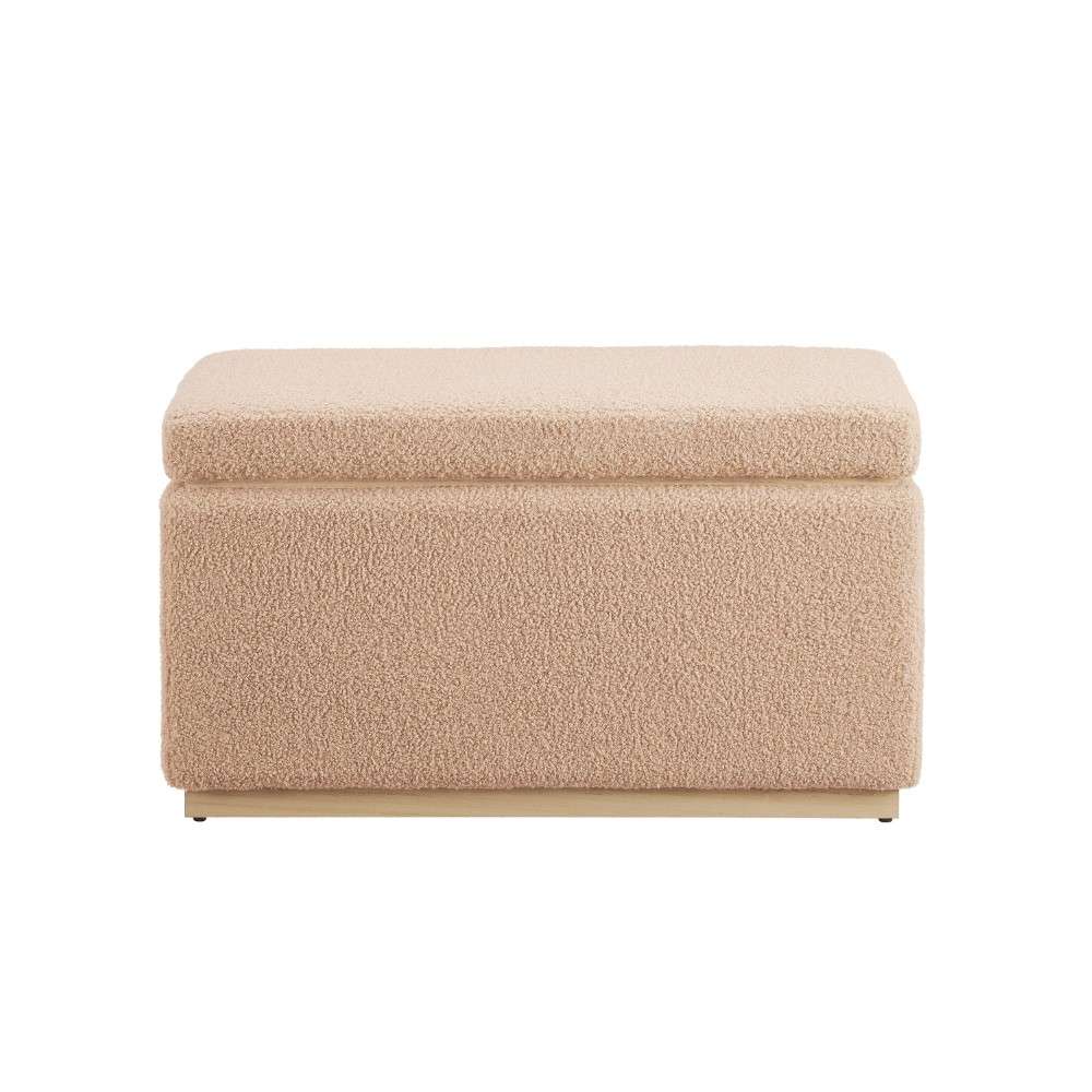 Linon Home Decor - Blanche Rectangle Storage Ottoman, Tan - ST014TAN01ASU veiw 2