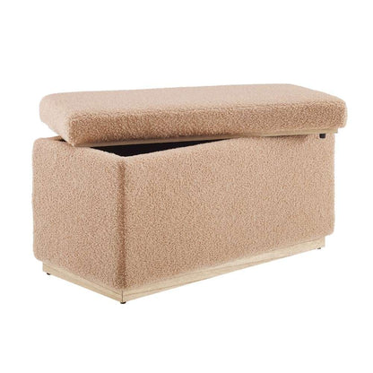Linon Home Decor - Blanche Rectangle Storage Ottoman, Tan - ST014TAN01ASU veiw 6