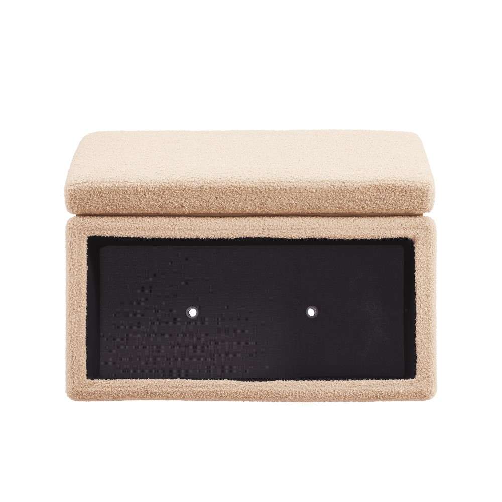 Linon Home Decor - Blanche Rectangle Storage Ottoman, Tan - ST014TAN01ASU veiw 8