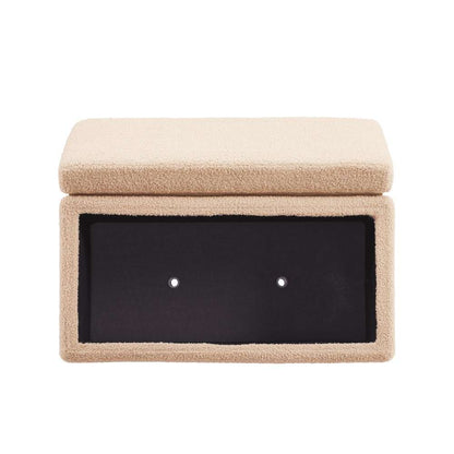 Linon Home Decor - Blanche Rectangle Storage Ottoman, Tan - ST014TAN01ASU veiw 8