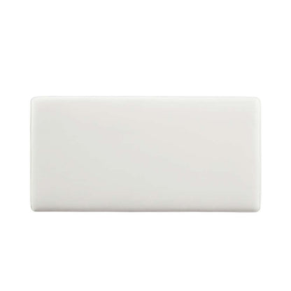 Linon Home Decor - Blanche Rectangle Storage Ottoman, White Faux Leather - ST014WHTPU01ASU veiw 4