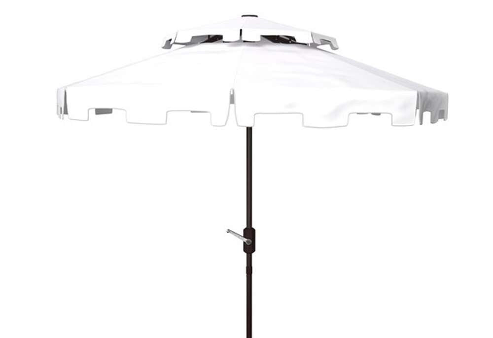 Safavieh - Zimmerman 9Ft Double Top Umbrella - White - PAT8200K veiw 1