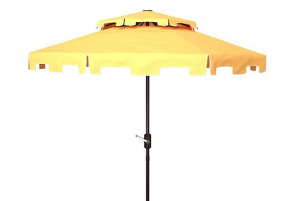 Safavieh - Zimmerman 9Ft Double Top Umbrella - Yellow - White - PAT8200F veiw 1