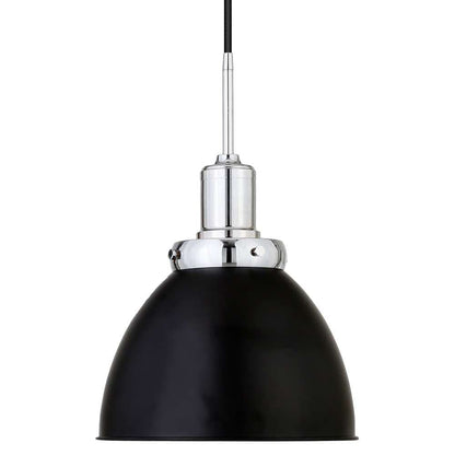Hudson & Canal - Madison 12in Wide Pendant with Metal Shade in Blackened Bronze/Polished Nickel/Blackened Bronze - PD0740 veiw 3
