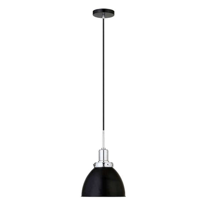 Hudson & Canal - Madison 12in Wide Pendant with Metal Shade in Blackened Bronze/Polished Nickel/Blackened Bronze - PD0740 veiw 4