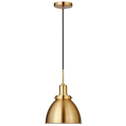 Hudson & Canal - Madison 12in Wide Pendant with Metal Shade in Brass/Brass - PD0737 veiw 1