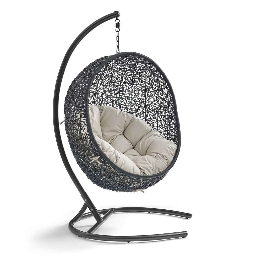 Modway - Encase Swing Outdoor Patio Lounge Chair - EEI-739-BEI-SET veiw 2