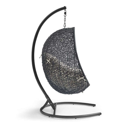 Modway - Encase Swing Outdoor Patio Lounge Chair - EEI-739-BEI-SET veiw 3