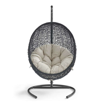 Modway - Encase Swing Outdoor Patio Lounge Chair - EEI-739-BEI-SET veiw 5
