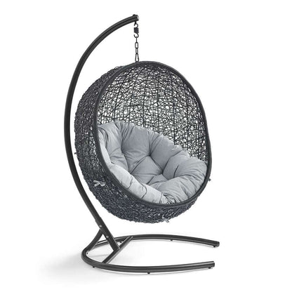 Modway - Encase Swing Outdoor Patio Lounge Chair - EEI-739-GRY-SET veiw 1