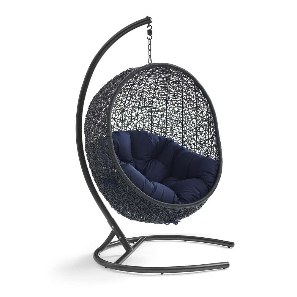 Modway - Encase Swing Outdoor Patio Lounge Chair - EEI-739-NAV-SET veiw 2