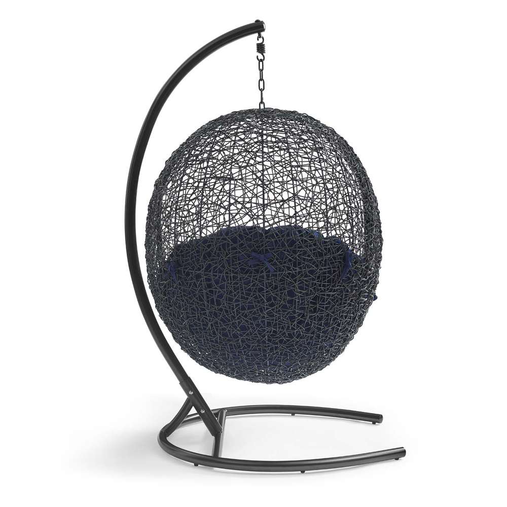 Modway - Encase Swing Outdoor Patio Lounge Chair - EEI-739-NAV-SET veiw 4