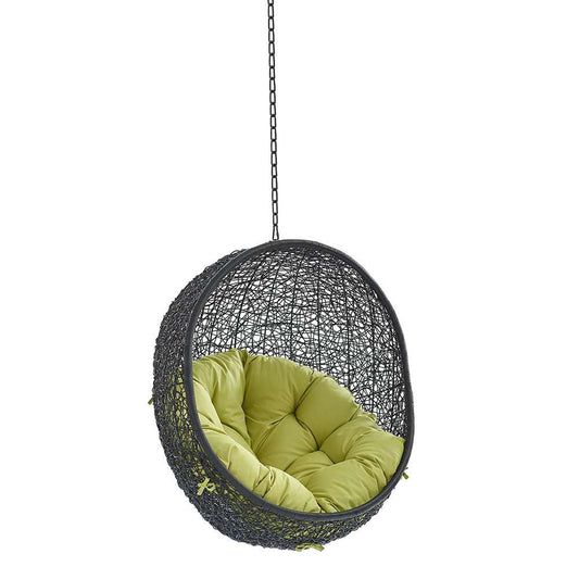 Modway - Encase Swing Outdoor Patio Lounge Chair Without Stand - EEI-3636-BLK-PER veiw 1