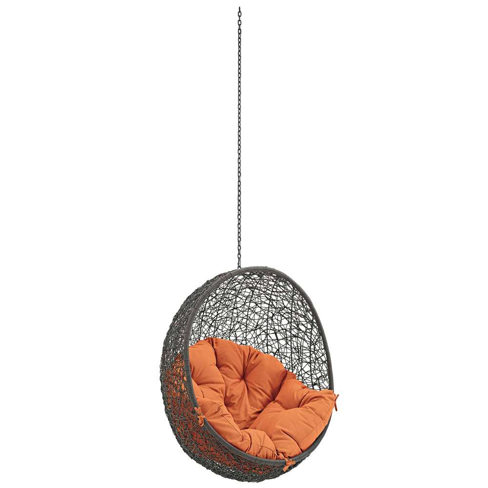 Modway - Hide Outdoor Patio Swing Chair Without Stand - EEI-2654-GRY-ORA veiw 1