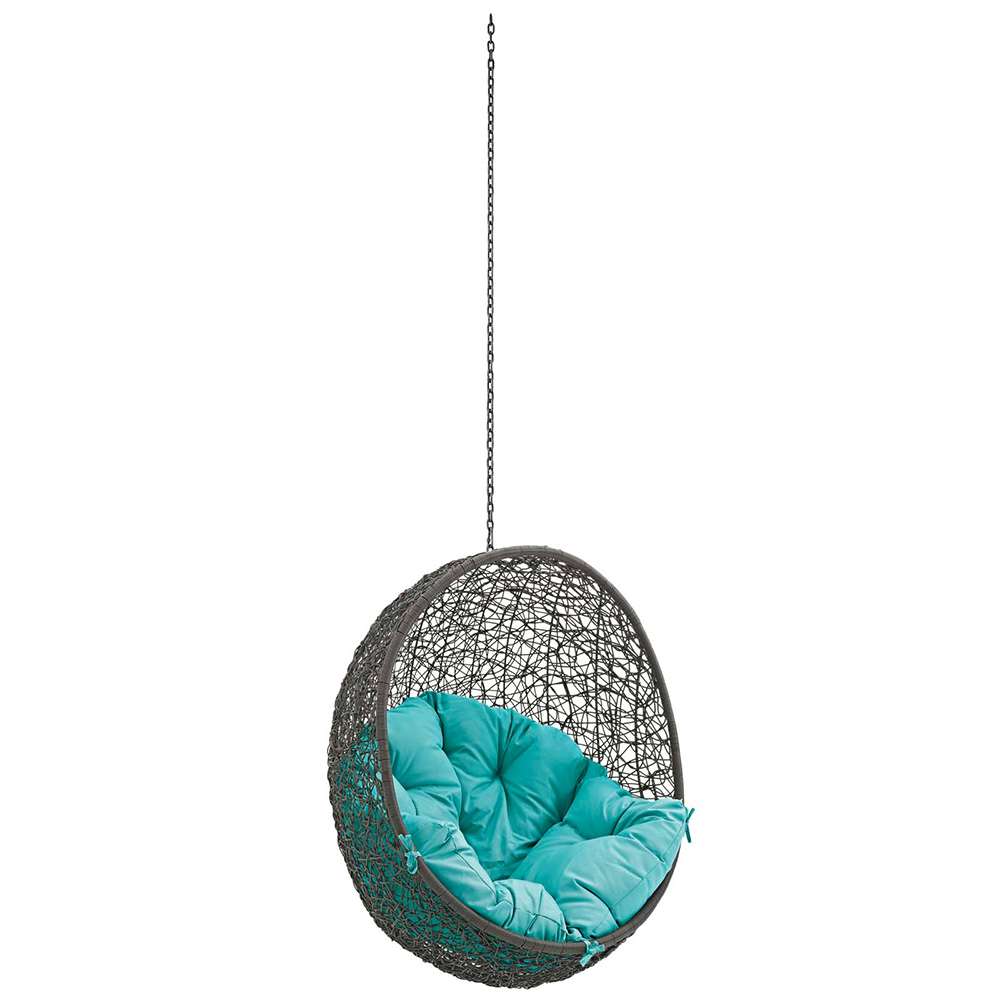 Modway - Hide Outdoor Patio Swing Chair Without Stand - EEI-2654-GRY-TRQ veiw 1