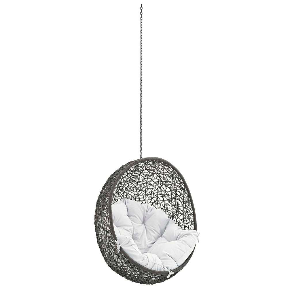 Modway - Hide Outdoor Patio Swing Chair Without Stand - EEI-2654-GRY-WHI veiw 1