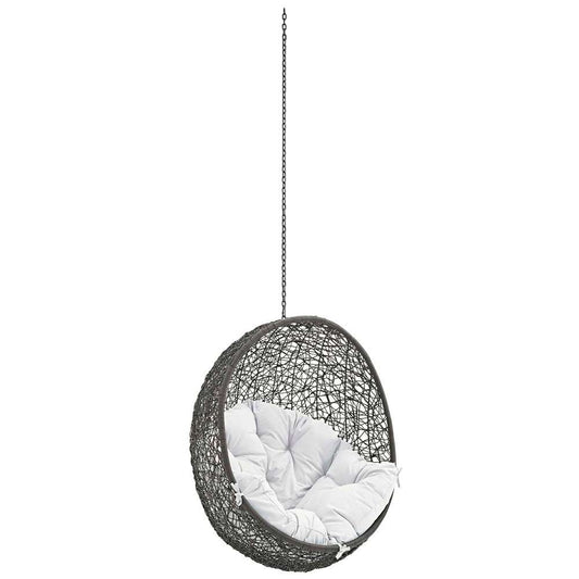 Modway - Hide Outdoor Patio Swing Chair Without Stand - EEI-2654-GRY-WHI veiw 1
