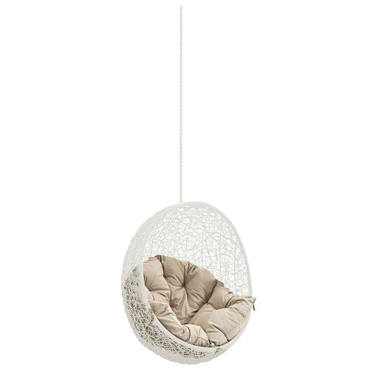 Modway - Hide Outdoor Patio Swing Chair Without Stand - EEI-2654-WHI-BEI veiw 1