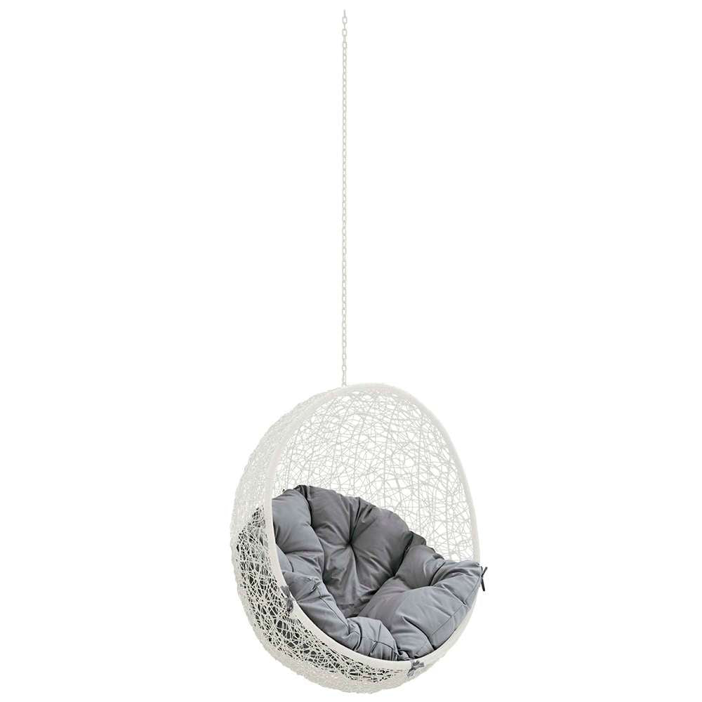 Modway - Hide Outdoor Patio Swing Chair Without Stand - EEI-2654-WHI-GRY veiw 1