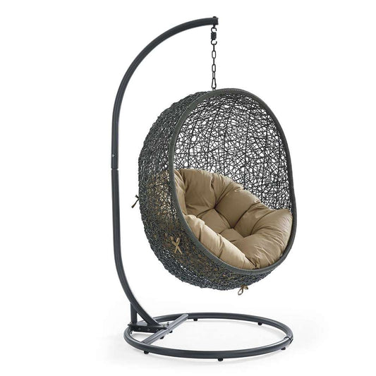 Modway - Hide Outdoor Patio Swing Chair With Stand - EEI-2273-GRY-MOC veiw 1